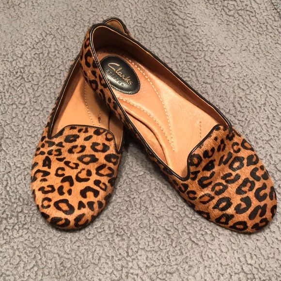 clarks leopard print flats